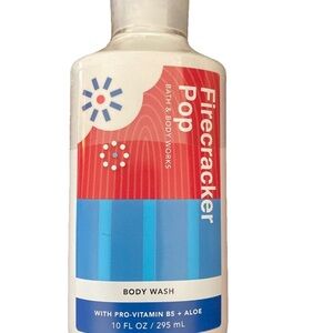 Bath & Body Works Firecracker Pop Body Wash - Vibrant Red and Blue